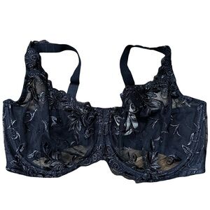 Soma Black Sensuous Lace Unlined Bra Size 38DDD Sexy Comfy